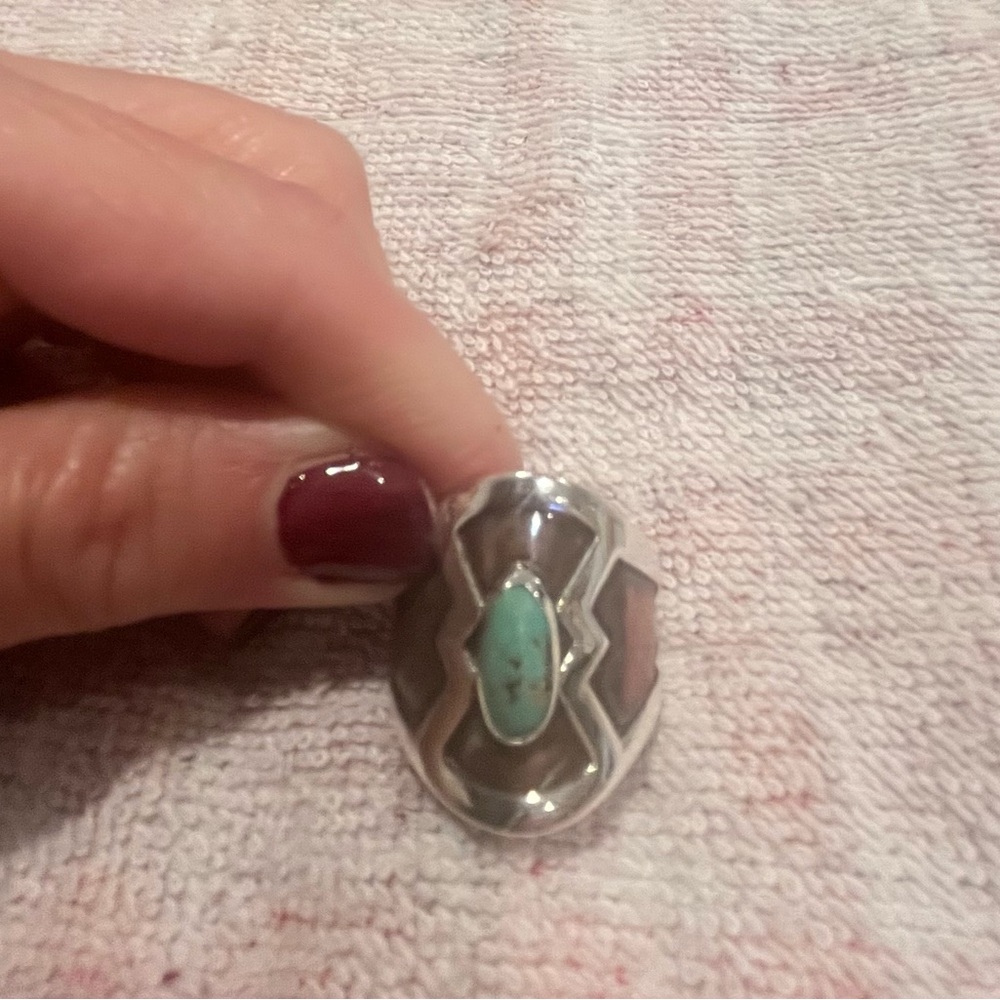 Silver and Turquoise Men’s Ring